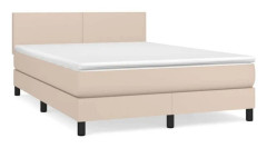 Maison Exclusive - Sängbotten med lameller och Cappuccino-madrass 140x200 cm