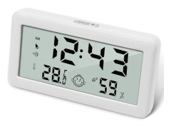 Multifunktionell termometer hygrometer väckarklocka, digital klocka