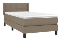 Maison Exclusive - Sängbotten med ribbor och madrass Taupe 80x200 cm Tyg