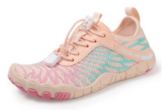 Barfotaskor för vandring, dam/herr, ventilerande, halkfria, atletiska, bred tå, vattenskor, för promenader, löpning, simning, strand Storlek 28_max Size 28 Light pink