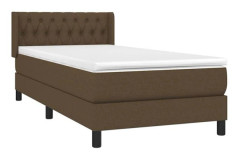 Maison Exclusive - Sängbotten med ribbor och madrass Mörkbrun 90x200 cm