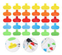 Kabelmärkning, Oval, Flerfärgad (30-pack) Skrivbara Sladdetiketter, Kabelmarkörer, Kabeltaggar och Trådetiketter_qcx