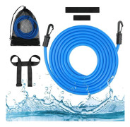 Simmotståndsband, Poolbälte, Justerbart simmotståndsband, Justerbart elastiskt poolbälte (Blå, 4 meter)