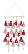 DECORATION JULKALENDER ATT HÄNGA HOLLIS RÖD PÅSE I POLYESTER