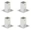 vidaXL Stolpeankare 4 st Galvaniserad Metall 71 mm