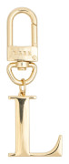 DARK Metal Letter Bag Charm Letter L Gold