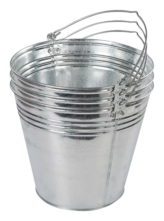 Silverline Galvanised Bucket (Pack of 3)