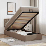 Sängsoffa - Maison Exclusive - 80x200 cm - Liknande läder cappuccino - Hydraulisk förvaring