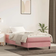 Maison Exclusive - Sängbotten med lameller och rosa madrass 90x200 cm Sammet