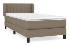 Maison Exclusive - Sängbotten med ribbor och madras Taupe 90x200 cm Tyg