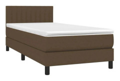 Maison Exclusive - Sängbotten med ribbor och mörkbrun madrass 80x200 cm