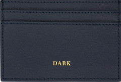 DARK Leather Card Holder Nappa Navy Blue