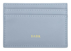 DARK Leather Card Holder Nappa Light Blue