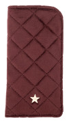 DARK Velvet Quilted Eyewear Case Maroon