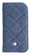 DARK Velvet Quilted Eyewear Case Grisalle Blue