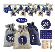 Adventskalender för Fyllning - Set med 24 Jutesäckar [DB]