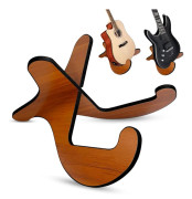 Gitarrställ, Träställ för Gitarr, Gitarrställ Golv, Portabelt Demonterbart Träställ för Ukulele, Mandolin, Banjo och Fiol