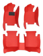 Bilmatta, skräddarsydd för 5-sitsmodeller, vattentät skydd,vänsterstyrd, 3PC Set-Röd