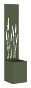 Trädgårds integritetsskärm Olivgrön 32 x 140 cm Kallvalsat stål