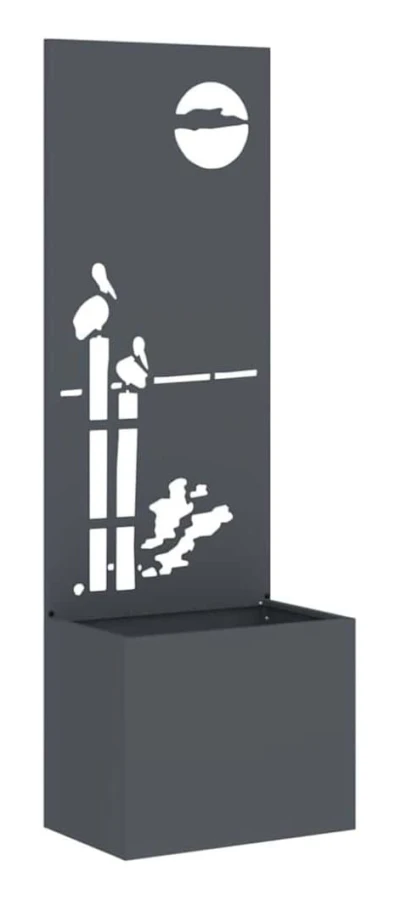 Trädgårds integritetsskärm Antracit 50 x 140 cm Kallvalsat stål