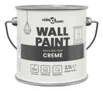 Premium väggfärg Gräddvit - Vattenbaserad inomhusfärg 2.5 L | Färg: Gräddvit | Storlek: 2.5 L