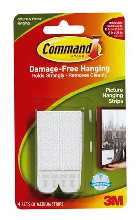 3M Command Medium Picture Hanging Strips 4-Pack