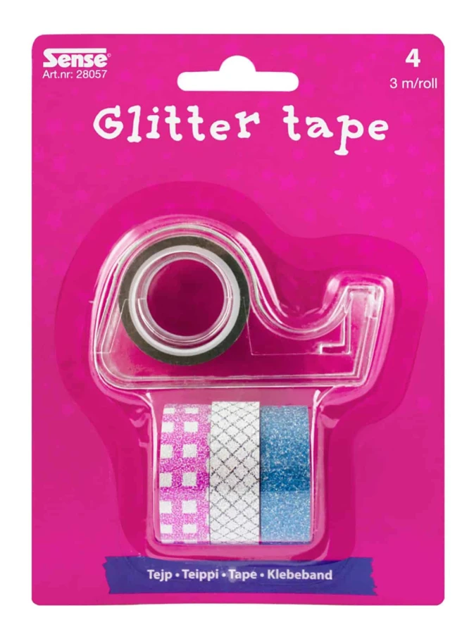 Sense - Glittertejp 4-Pack