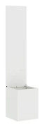 Trädgårds integritetsskärm Vit 32 x 140 cm Kallvalsat stål