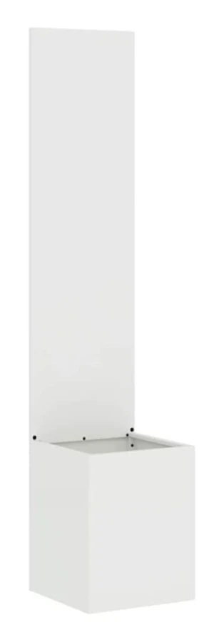 Trädgårds integritetsskärm Vit 32 x 140 cm Kallvalsat stål