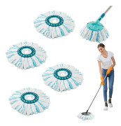 Ersättningshuvuden för Leifheit Clean Twist Disc Mop Microfiber - 4-pack