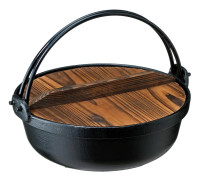 Ishigaki Irori Pot Black 21cm Trälock Pot Gas Fire IH kompatibel järngjutning 4010 svart