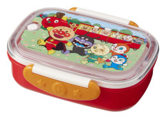 LEC Anpanman Antibakteriellt lås typ Bento Box 360mL med luftjustering i diskmaskinens kärna (Netto) Ventil/Tillverkad Japan/Mikrovågsugn OK/Inkluderar röd