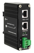 Steloproad Industrial Gigabit Injector 48V DC 95W Up to 100m Output DIN Rail Mount Hardened High Power PoE Adapter to CIP40 PoE++ PoE++ -40°C 80°