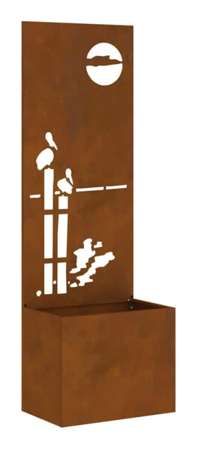 Trädgårds integritetsskärm Rostig 50 x 32 x 150 cm cortenstål