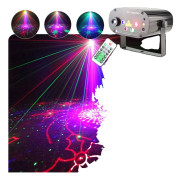 Scenbelysning, RGB-mönster, Fjärrkontroll,En RGB-laser 128P, EU-kontakt
