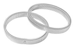 2 st Stretchiga Ärmhållare Metall Armband Ärm Manschett Skjorta Ärmhållare (Silver)