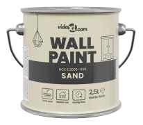 Väggfärg Premium Sand 2.5 L - Vattenbaserad och Tvättbar | Färg: Sand | Storlek: 2.5 L