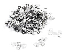 Förpackning med 50 fina stålclips – 40 x 24 x 8 mm – Klämhöjd 8 mm – Installation av trädäck, terrassplattor, osynlig fixering