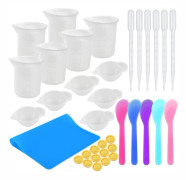 Silikonharts Mätkopp Set, Non-stick 100ml och 15ml Harts Blandningskoppar, Återanvändbara Harts Tillbehör för Gjutformar, Smyckestillverkning