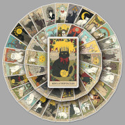 Tarot Vintage Stickers - 78 vintage estetiska klistermärken perfekta för scrapbooking och pyssel