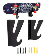 Skateboardställ, Akryl Skateboard Väggfäste med Förvaringskrokar Väggskidhållare för Vardagsrum Garage Väggdisplay för Skateboards Longboards Snö