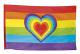 Prideflagga Regnbågsfärgad Polyester Hjärtmotiv Utomhus/Inomhus 90x150cm