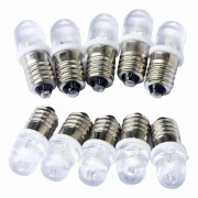 10 st E10 12V LED-spotlampor Varmvit