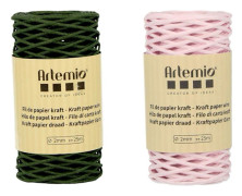 20252 spolar flaskgrön / rosa kraftgarn
