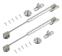 Möbelgångjärn, 2 st Möbel Gasfjädrar 40N 270mm Rostfria Gasfjädrar Kökslucka Gasfjädrar med Skruvar (Silver)