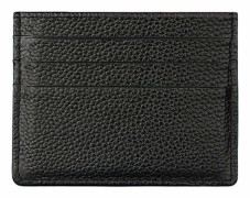 Spärrande Äkta Läder Unisex Slim Kreditkortsfodral Plånbok Ärm - Svart Black