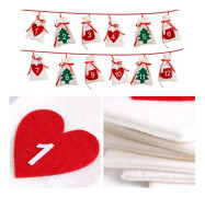 Julnedräkning Adventskalender i Tyg 12 Dagar Nedräkning Julhängande Adventskalender Girlang För Godis Presentpåsar Säcker Gör-det-själv Julfest