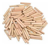 100-pack räfflade trätappar, avsmalnande trätappar med tvinnad ände, björktappar, möbeltappar för hobbyister och gör-det-själv-snickeri, 6 mm x 4...