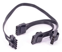5Pin 1 till 3 Perifer 4 Pin Molex IDE 5P PSU Strömkabel för V550 V650 V700 V750 V850 V1000 svart