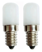 2-pack E14 LED-lampa 2W, kallvit 6000K, 180lm, ej dimbar, kompatibel med kylskåp, symaskin, rökmaskin